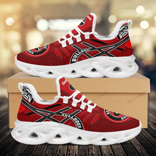 Georgia Bulldogs Custom Name Logo Pattern 3D Max Soul Sneaker Shoes In Red