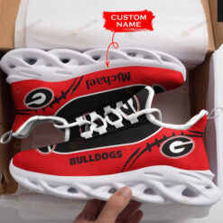 Georgia Bulldogs Logo Baskeball Pattern Custom Name 3D Max Soul Sneaker Shoes