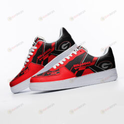 Georgia Bulldogs Logo Pattern Air Force 1 Printed In Red