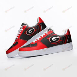 Georgia Bulldogs Logo Pattern Air Force 1 Printed In Red Black