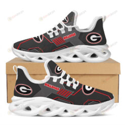 Georgia Bulldogs Logo Pattern In Black 3D Max Soul Sneaker Shoes