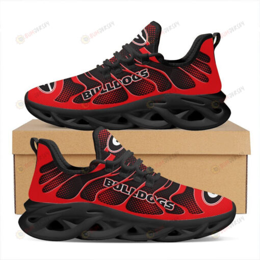 Georgia Bulldogs Logo Unique Pattern 3D Max Soul Sneaker Shoes In Red