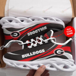 Georgia Bulldogs Logo With Stripe Pattern Custom Name 3D Max Soul Sneaker Shoes