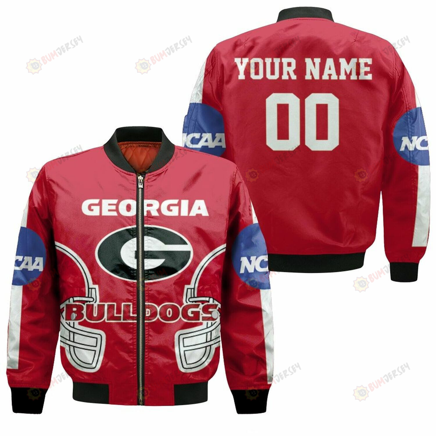 Georgia Bulldogs NCAA Fan Mascot Customized Pattern Bomber Jacket