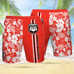 Georgia Bulldogs Red Theme Hawaiian Shorts Summer Shorts Men Shorts - Print Shorts