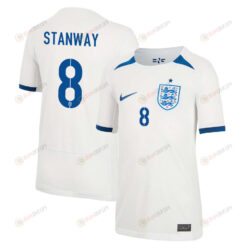 Georgia Stanway 8 England 1 Star Women's National Team 2023-24 World Cup Home Jersey