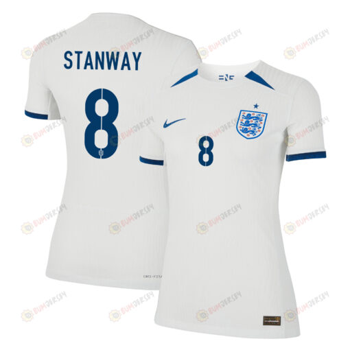 Georgia Stanway 8 England 1 Star Women's National Team 2023-24 World Cup Home WOMEN Jersey