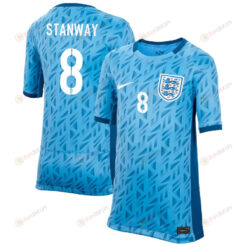 Georgia Stanway 8 England Women's National Team 2023-24 World Cup Away Jersey