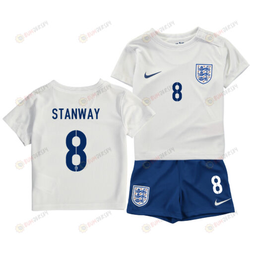 Georgia Stanway 8 England Women's National Team 2023-24 World Cup Home Jersey