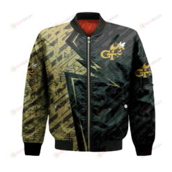 Georgia Tech Yellow Jackets Bomber Jacket 3D Printed Abstract Pattern Sport