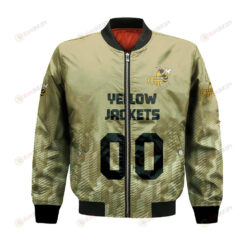 Georgia Tech Yellow Jackets Bomber Jacket 3D Printed Team Logo Custom Text And Number