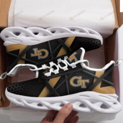 Georgia Tech Yellow Jackets Logo Pattern Custom Name 3D Max Soul Sneaker Shoes