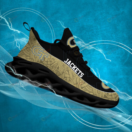 Georgia Tech Yellow Jackets Logo Texture Pattern 3D Max Soul Sneaker Shoes