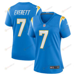 Gerald Everett 7 Los Angeles Chargers Women's Player Game Jersey - Powder Blue