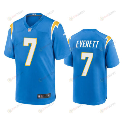 Gerald Everett Los Angeles Chargers 7 Powder Blue Game Jersey