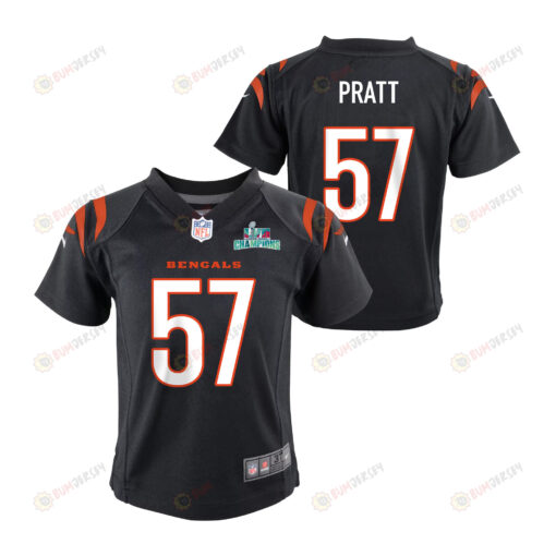 Germaine Pratt 57 Cincinnati Bengals Super Bowl LVII Champions Youth Jersey - Black