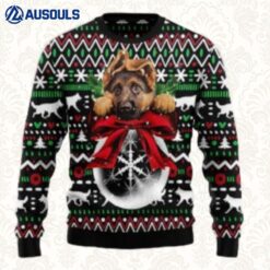 German Shepherd Xmas Ball Dog Lover Ugly Sweaters For Men Women Unisex