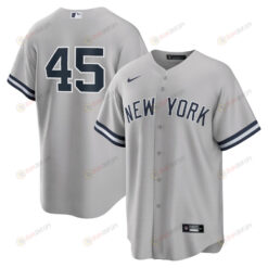 Gerrit Cole 45 New York Yankees Road Player Name Men Jersey - Gray