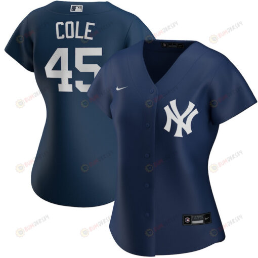 Gerrit Cole 45 New York Yankees Women Alternate Jersey - Navy