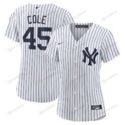 Gerrit Cole 45 New York Yankees Women Home Jersey - White