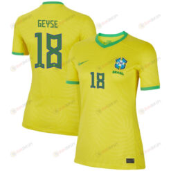 Geyse 18 Brazil Women's National Team 2023-24 World Cup Home Women Jersey