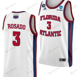 Giancarlo Rosado 3 FAU Owls 2023 Final Four Basketball Men Jersey- White