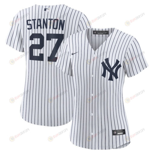 Giancarlo Stanton 27 New York Yankees Women's Home Player Jersey - White
