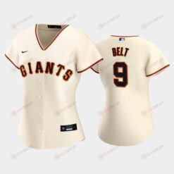 Giants 9 Brandon Belt Home Cream Women's Jersey Jersey