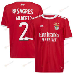 Gilberto 2 Benfica 2022/23 Home Men Jersey - Red