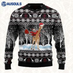 Giraffe And Santa Ugly Sweaters For Men Women Unisex