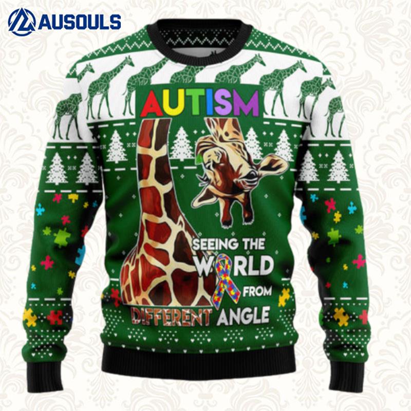 Giraffe Autism Ugly Sweaters For Men Women Unisex
