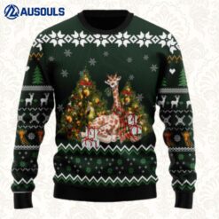 Giraffe Holiday Ugly Sweaters For Men Women Unisex