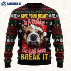 Give Your Heart Bulldog Ugly Sweaters For Men Women Unisex