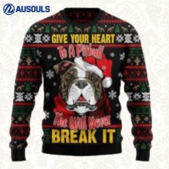 Give Your Heart Pitbull Family Ugly Sweaters For Men Women Unisex