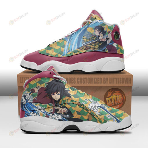 Giyuu Tomioka Shoes Kny Anime Air Jordan 13 Shoes Sneakers