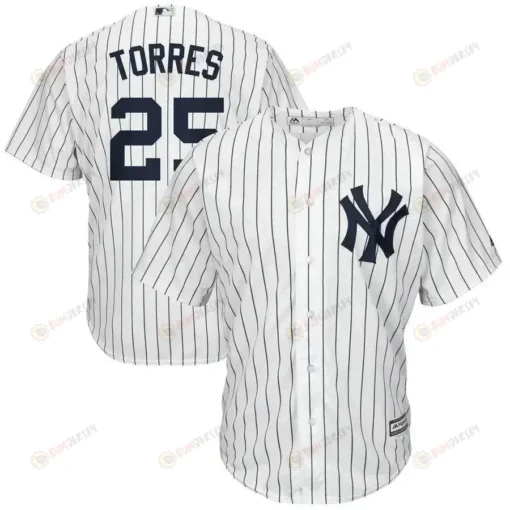 Gleyber Torres New York Yankees Home Big And Tall Cool Base Player Jersey - White Navy