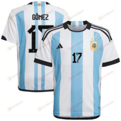 G?mez 17 Argentina National Team Qatar World Cup 2022-23 Home Jersey