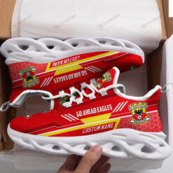 Go Ahead Eagles Logo Custom Name Pattern 3D Max Soul Sneaker Shoes