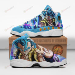 Gogeta Blue Shoes Dragon Ball Anime Air Jordan 13 Shoes Sneakers