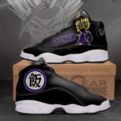 Gohan Dragon Ball Air Jordan 13 Shoes Sneakers In Black