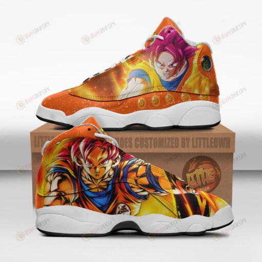 Goku Shoes Super Saiyan God Dragon Ball Anime Air Jordan 13 Shoes Sneakers