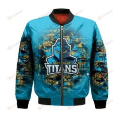 Gold Coast Titans Bomber Jacket 3D Printed Camouflage Vintage