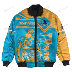 Gold Coast Titans Bomber Jacket 3D Printed Personalized Pentagon Style