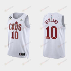 Gold is Back Cleveland Cavaliers 10 Darius Garland 2022-23 Association Edition White Men Jersey