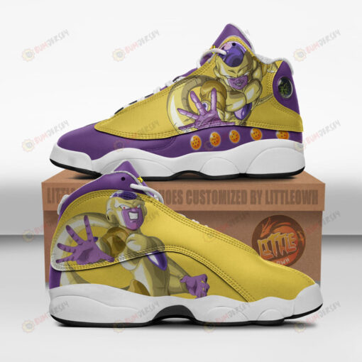 Golden Frieza Shoes Dragon Ball Anime Air Jordan 13 Shoes Sneakers