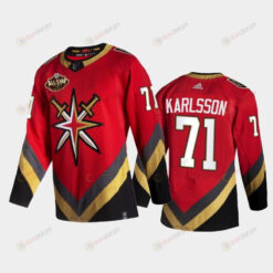 Golden Knights William Karlsson 2022 All-star Reverse Retro Red Jersey