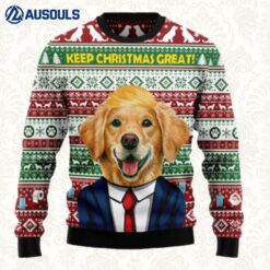 Golden Retriever Keep Christmas Great Ugly Sweaters For Men Women Unisex