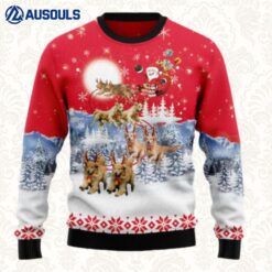 Golden Retriever Santa Claus Ugly Sweaters For Men Women Unisex