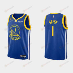 Golden State Warriors 1 JaMychal Green 2022-23 Icon Edition Royal Men Jersey