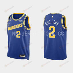 Golden State Warriors 2 Ryan Rollins 2022-23 Classic Edition Royal Men Jersey